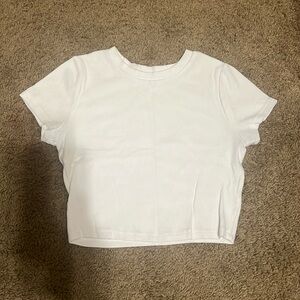 Cropped White Tee